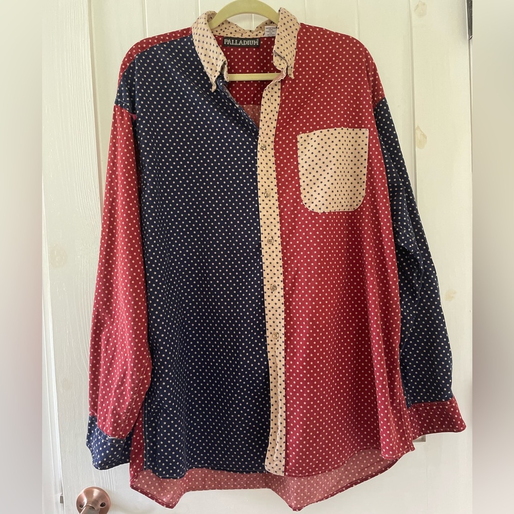 Men’s Vintage Palladium Cowboy Western Button Up Cotton Shirt size XL